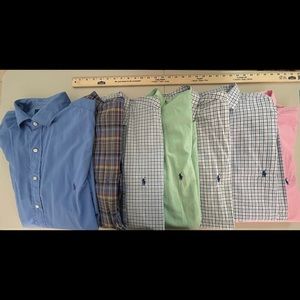 Lot Of 7 Ralph Lauren Polo Button Down Shirts 2XB